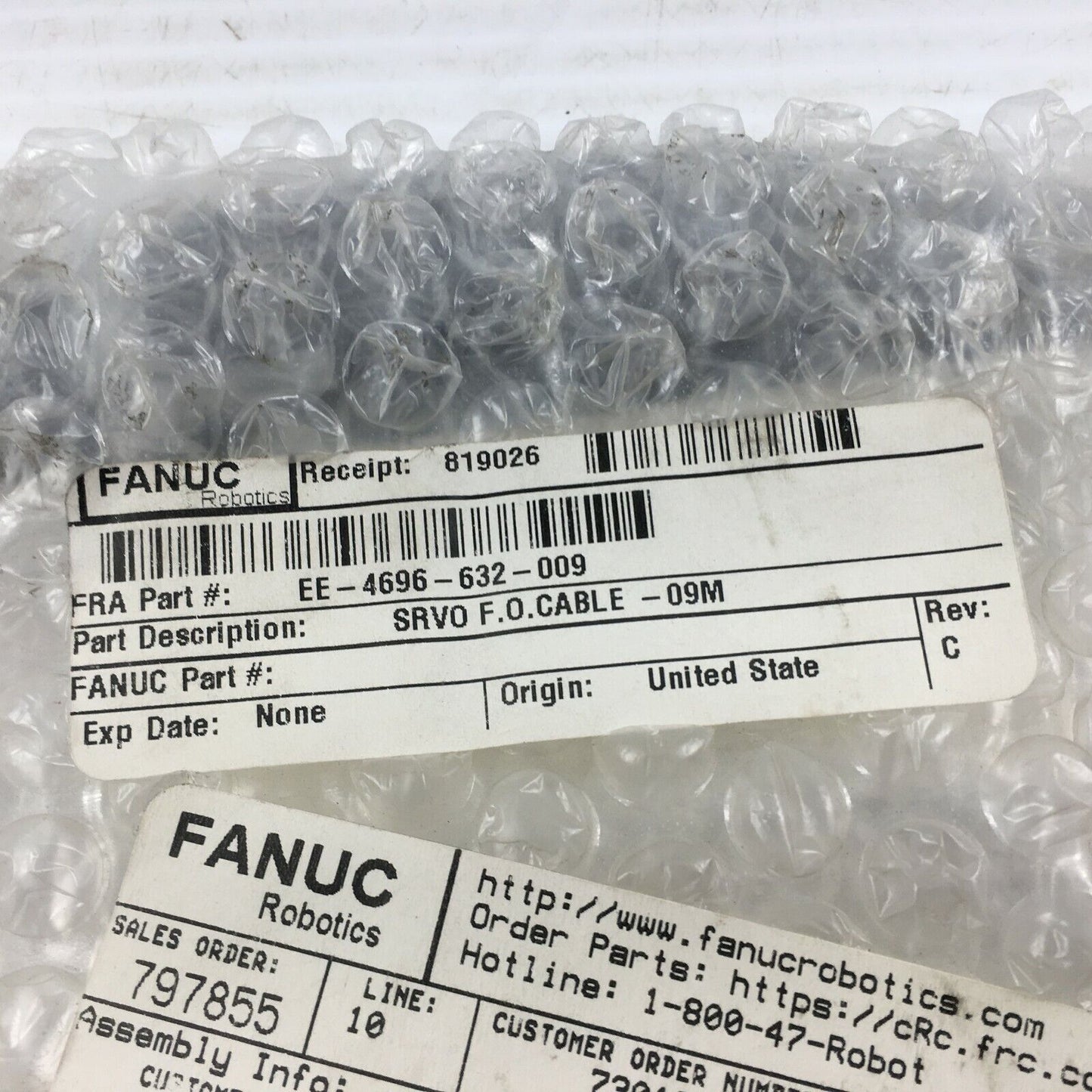 Fanuc Robotics EE-4696-632-009 CABLE