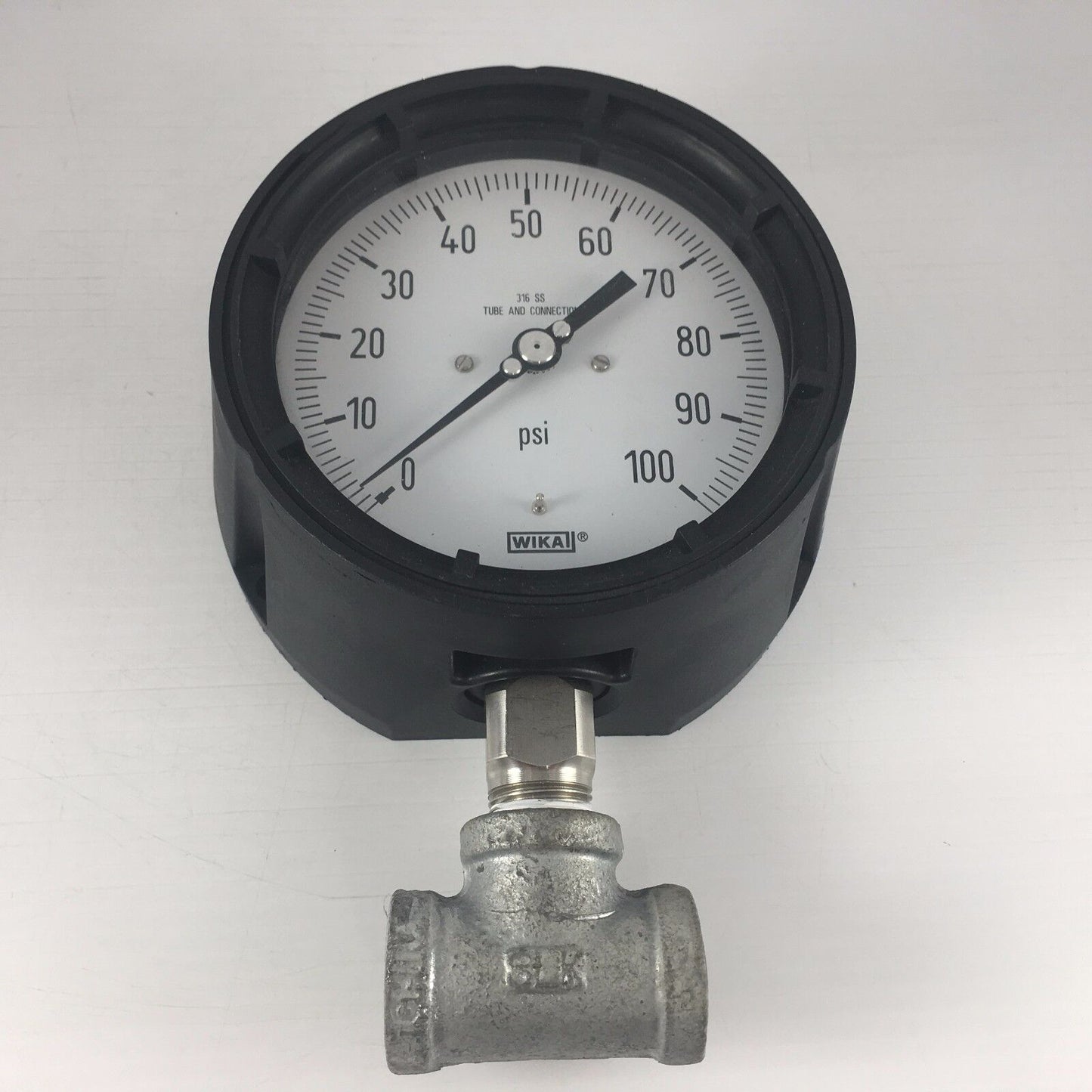 WIKA 316 SS Tube and Connection 0-100 PSI Guage