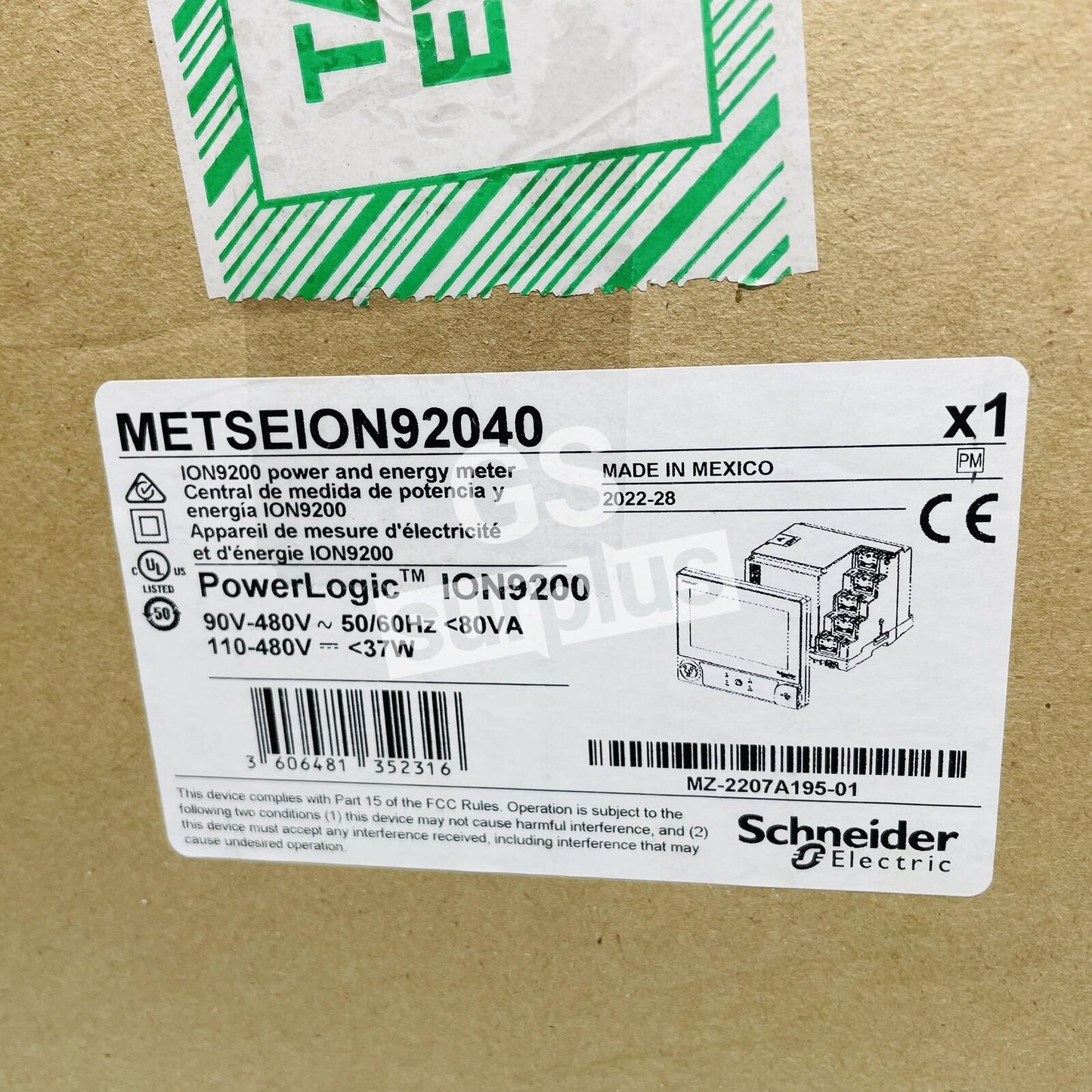 New SCHNEIDER METSEION92040 ION9200 Power and Energy Meter (New in box)
