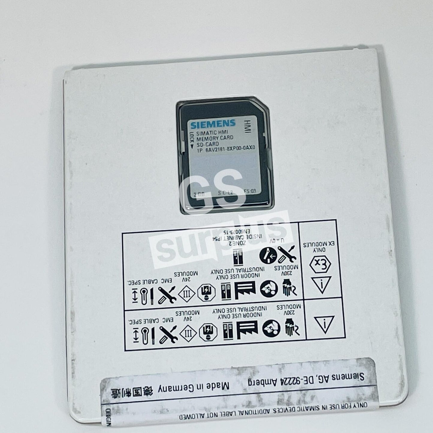 New SIEMENS 6AV2181-8XP00-0AX0 SIMATIC HMI MEMORY CARD 2 GB SD