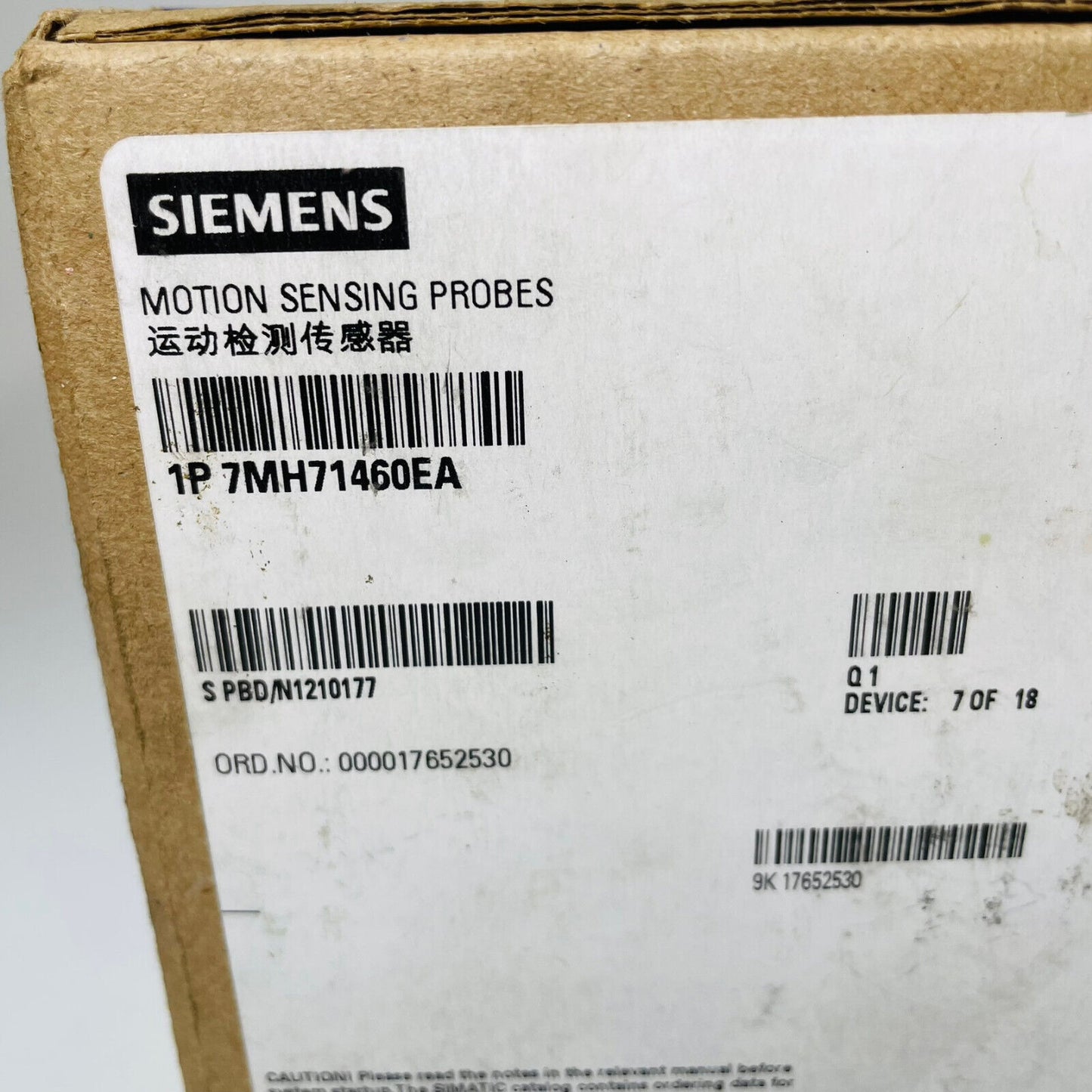 New Siemens 7MH71460EA MSP-12 Motion Sensing Probe