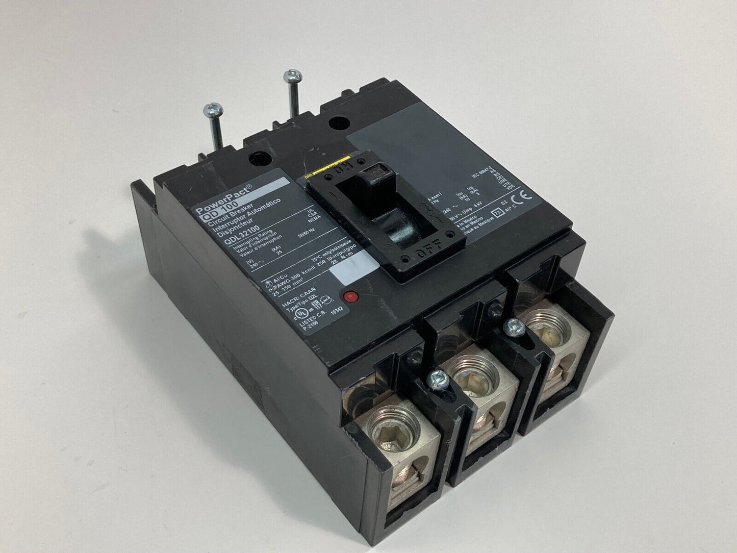Square D PowerPact QDL32100 Circuit Breaker QD 100