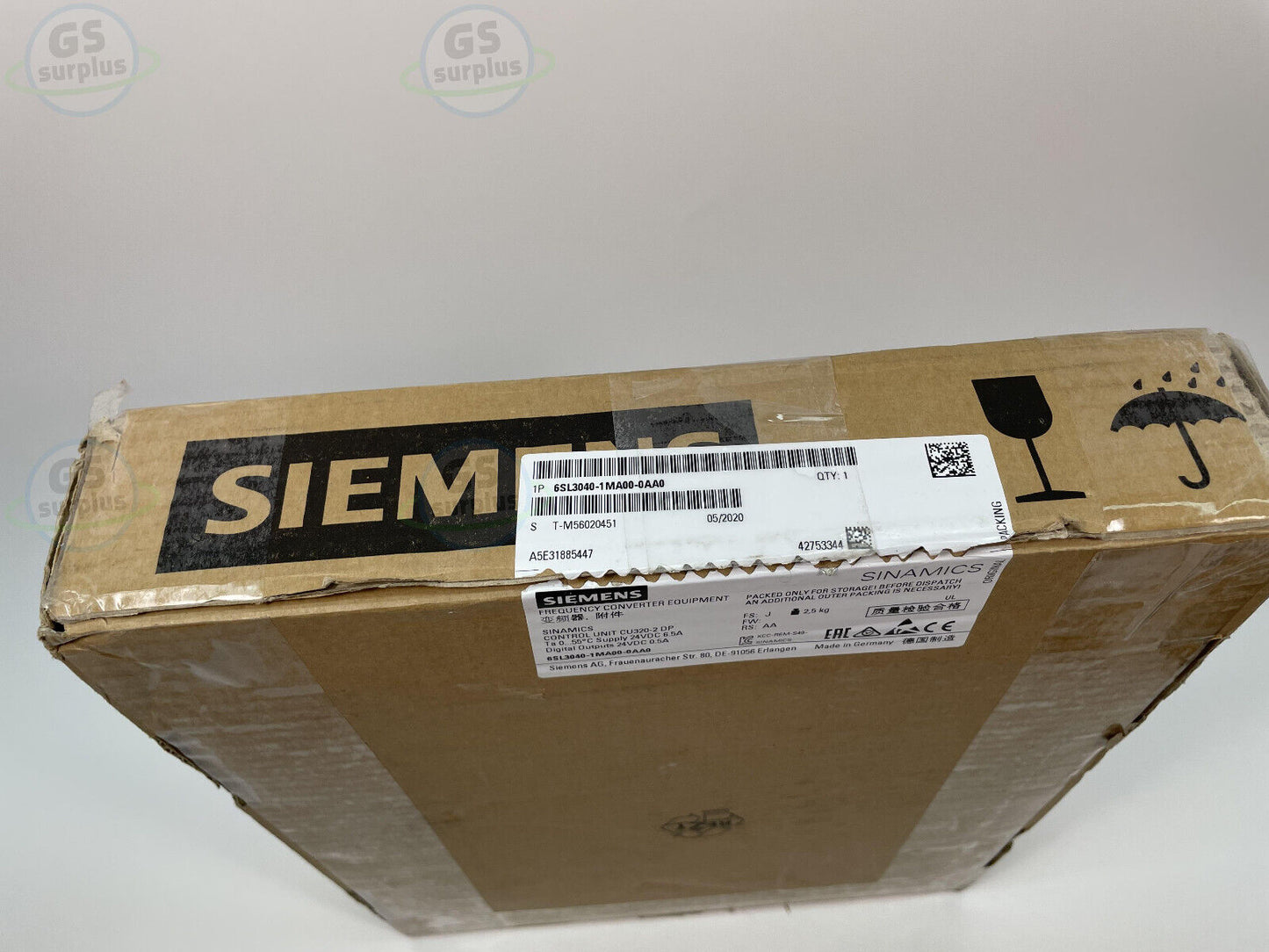 New Siemens 6SL3040-1MA00-0AA0 Control Unit CU320-2DP 6SL 30401MA000AA0