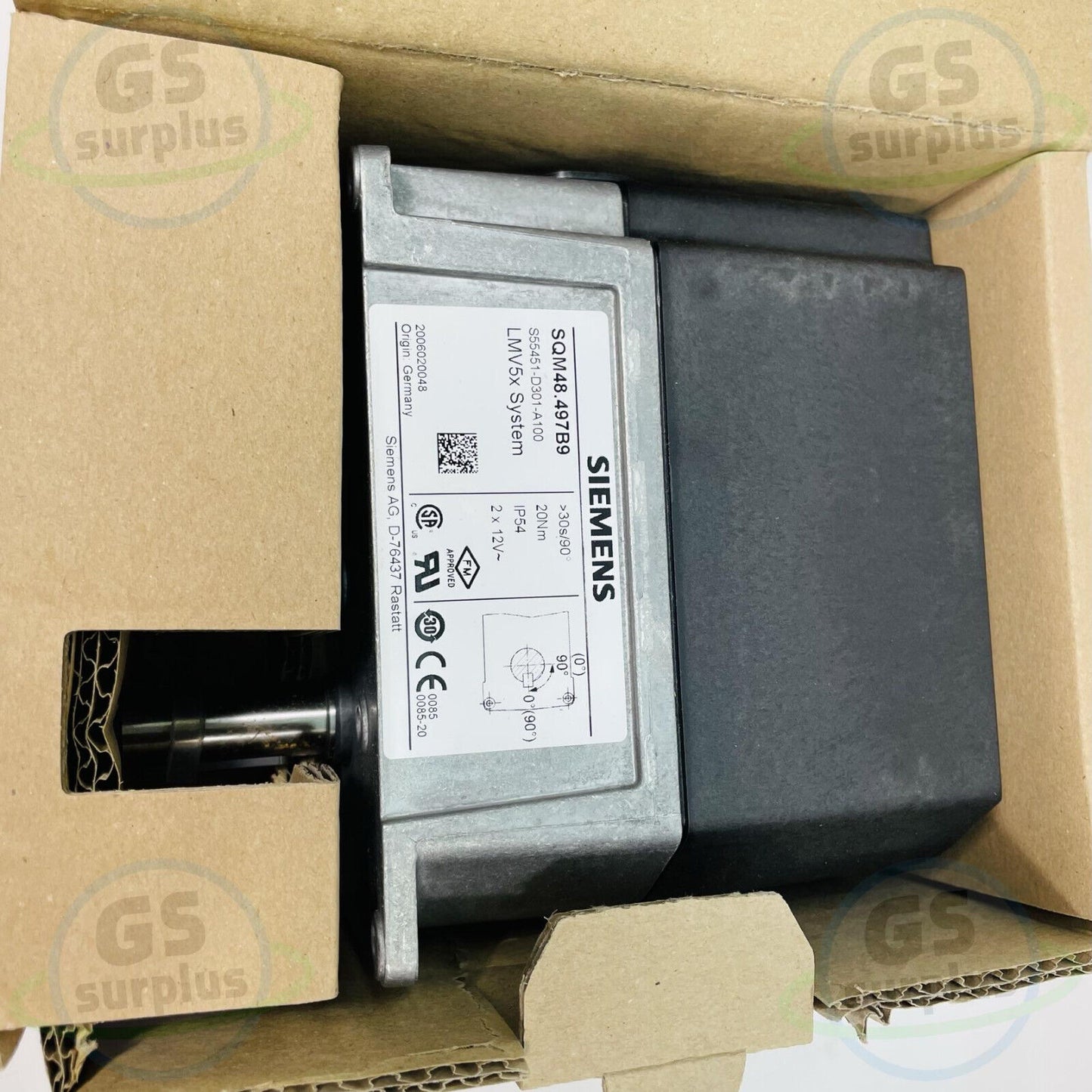 New Siemens SQM48.497B9 Combustion Actuator