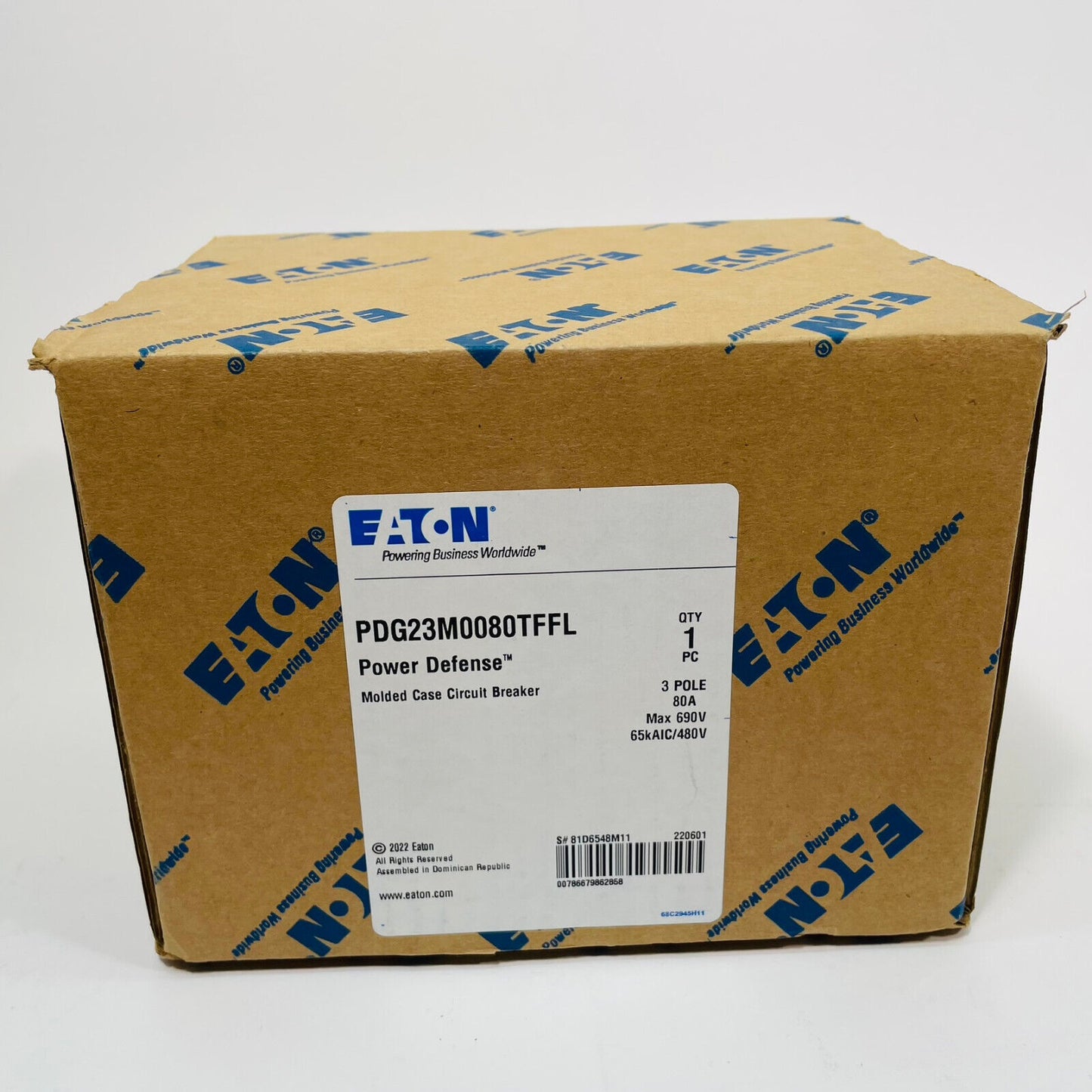 New Eaton PDG23M0080TFFl 3P 80A Circuit Breaker