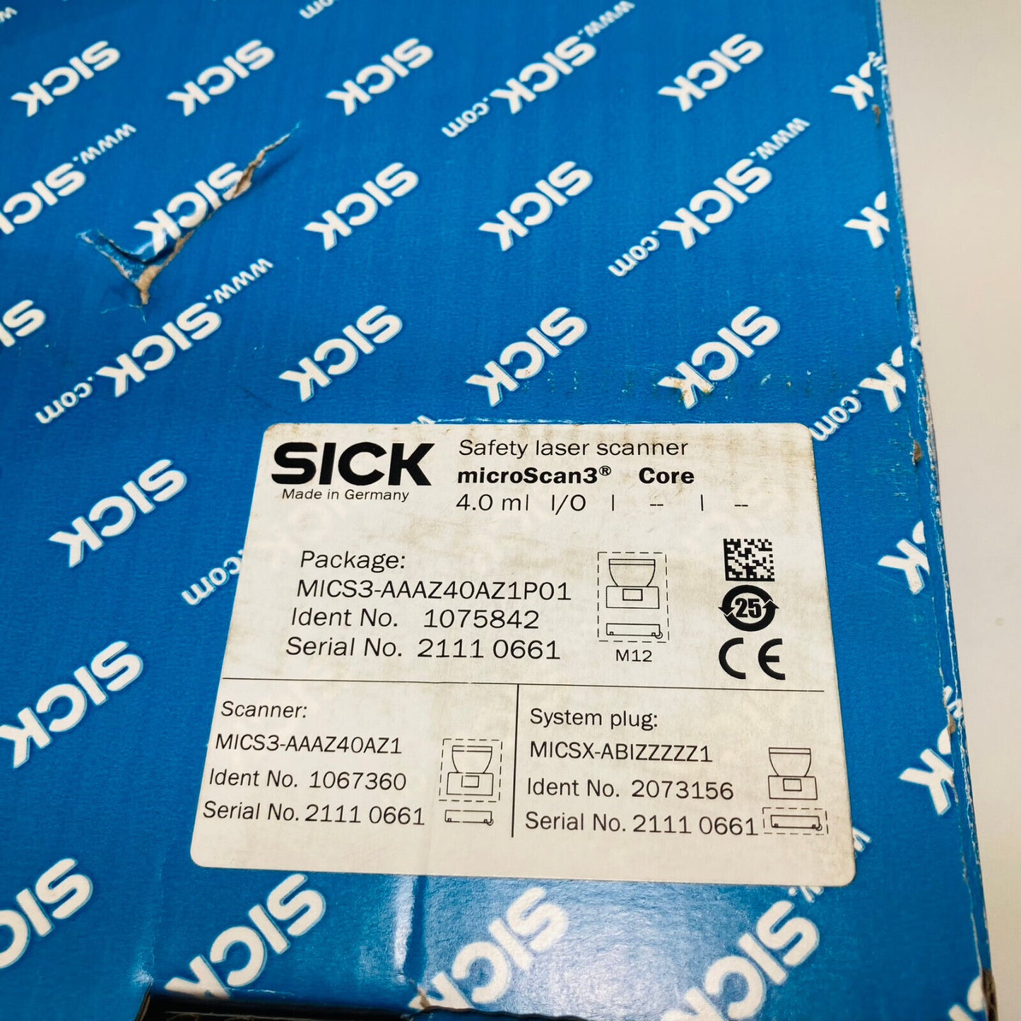 NEW Sick MICS3-AAAZ40AZ1P01 Safety Laser Scanner 1075842