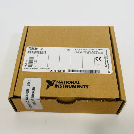 New Sealed National Instruments NI-9234 Sound and Vibration Input 779680-01
