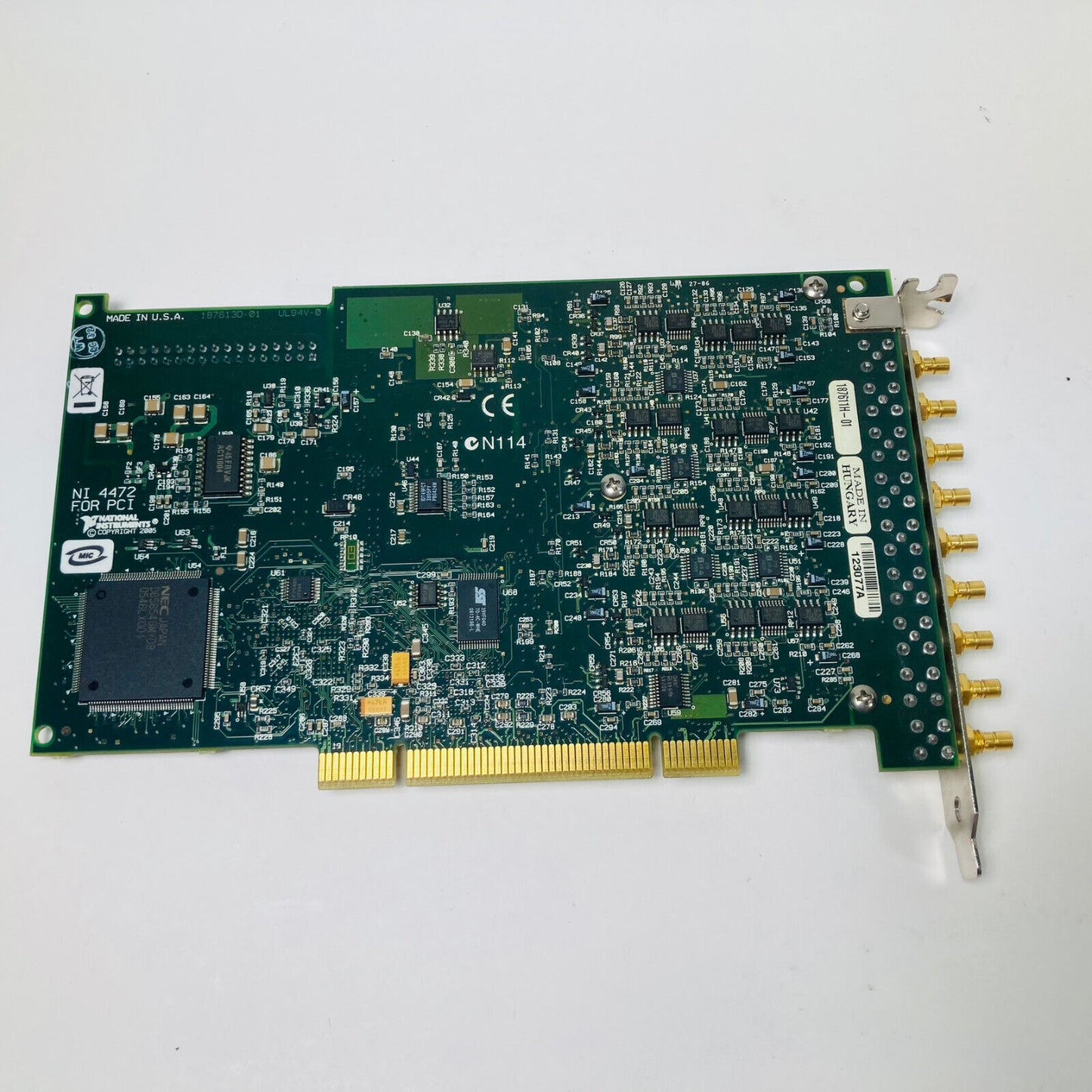 National Instruments PCI-4472 NI Sound and Vibration Device, 8 Input Channels