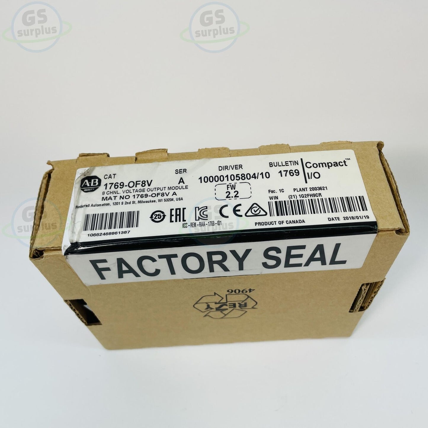 New Sealed ALLEN BRADLEY 1769-OF8V /A 8 Channel Voltage Output Module Compact I/