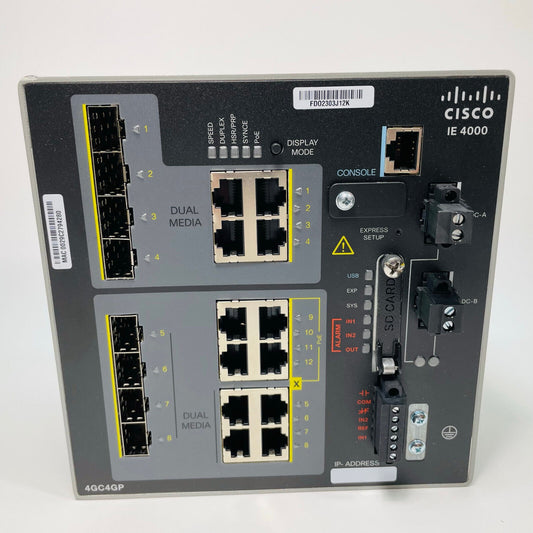 New Cisco IE-4000-4GC4GP4G-E Ethernet 4000 Series Switch