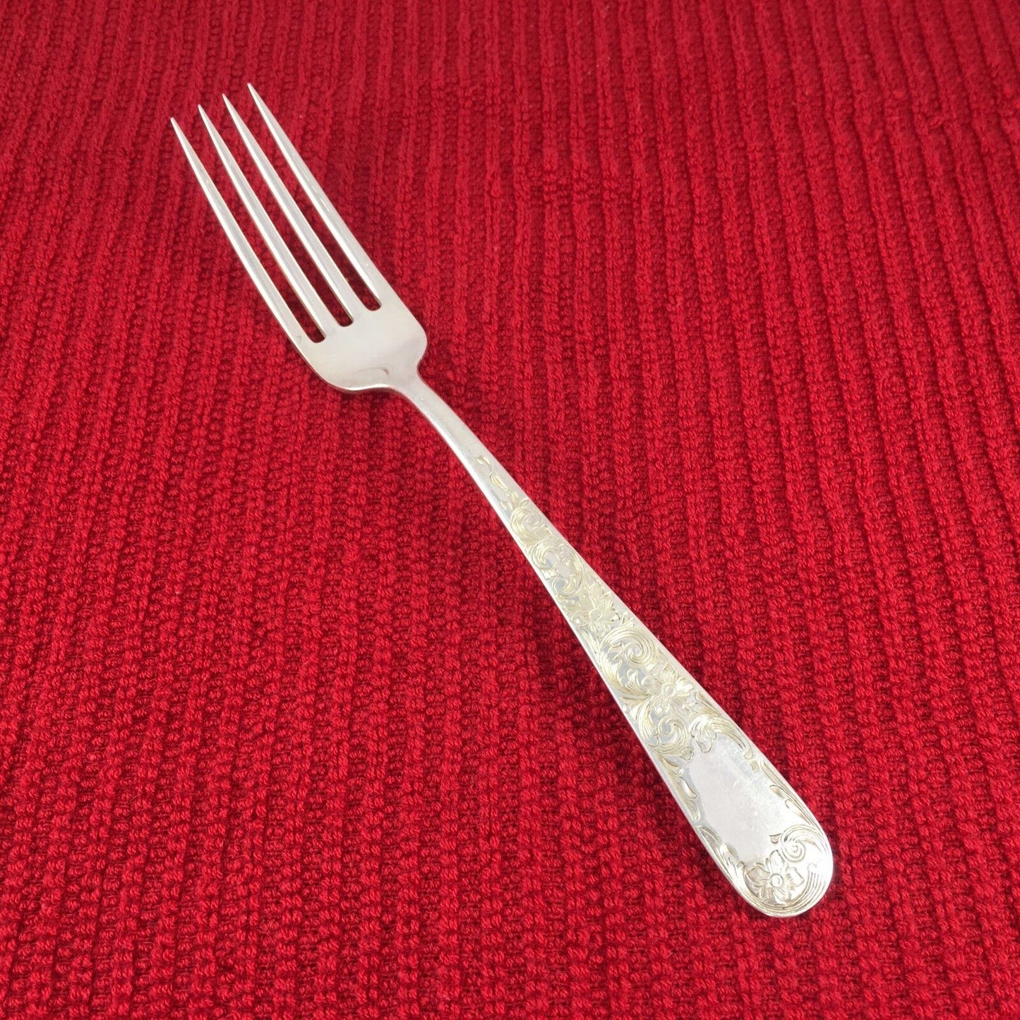 Kirk Old Maryland Engraved 7 1/4" Sterling Silver Lunch Fork No Monogram