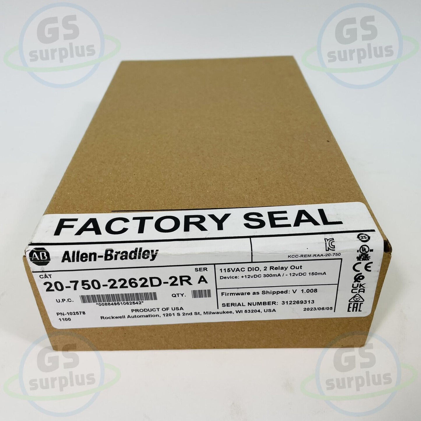 New Allen Bradley 20-750-2262D-2R /A PowerFlex 750 115V I/O Module